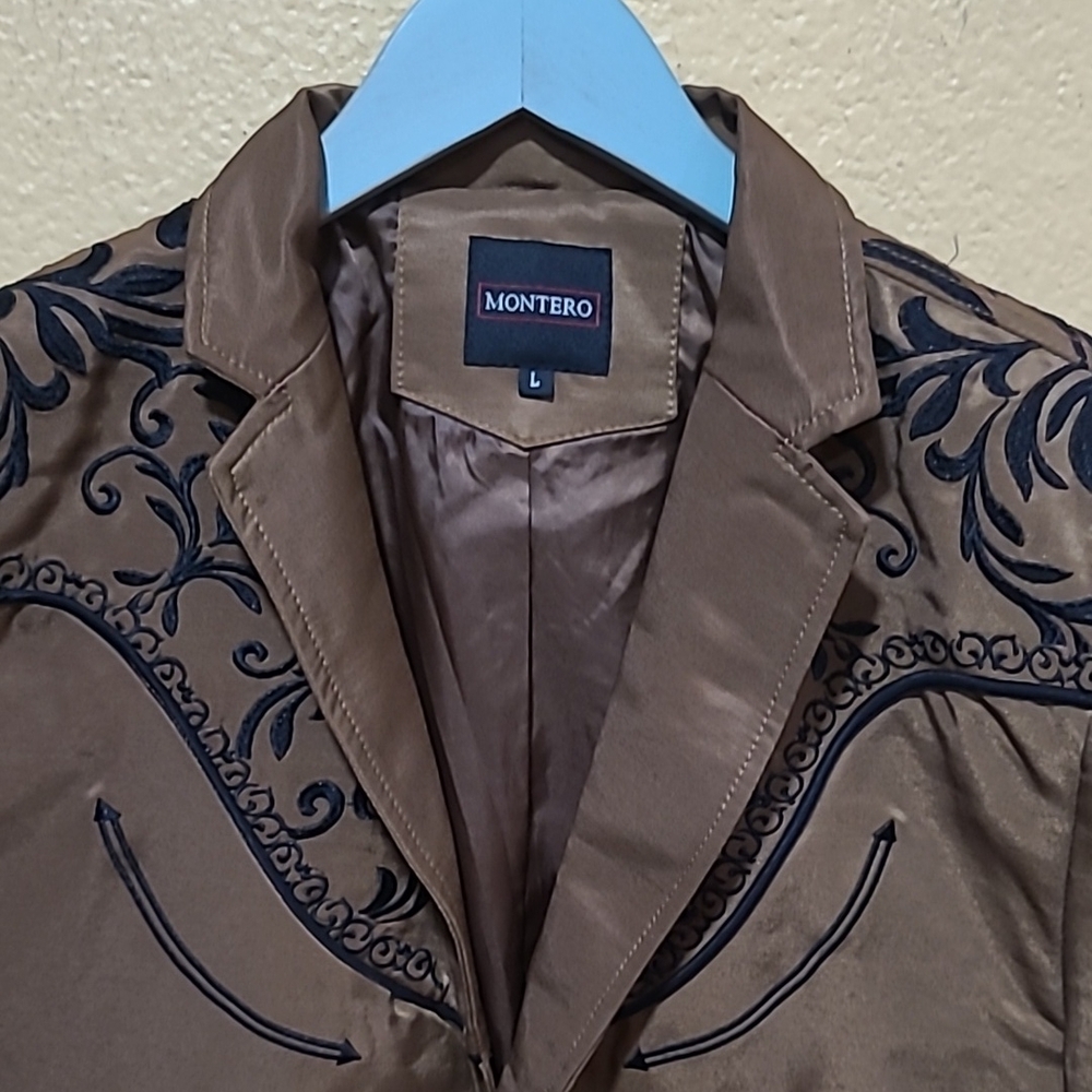 Montero brown Lightweight Embroidered Jacket
